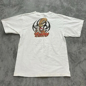 Vintage JNCO Shirt Mens Medium White Center Logo 90s Y2K Skate Snake USA *FLAW